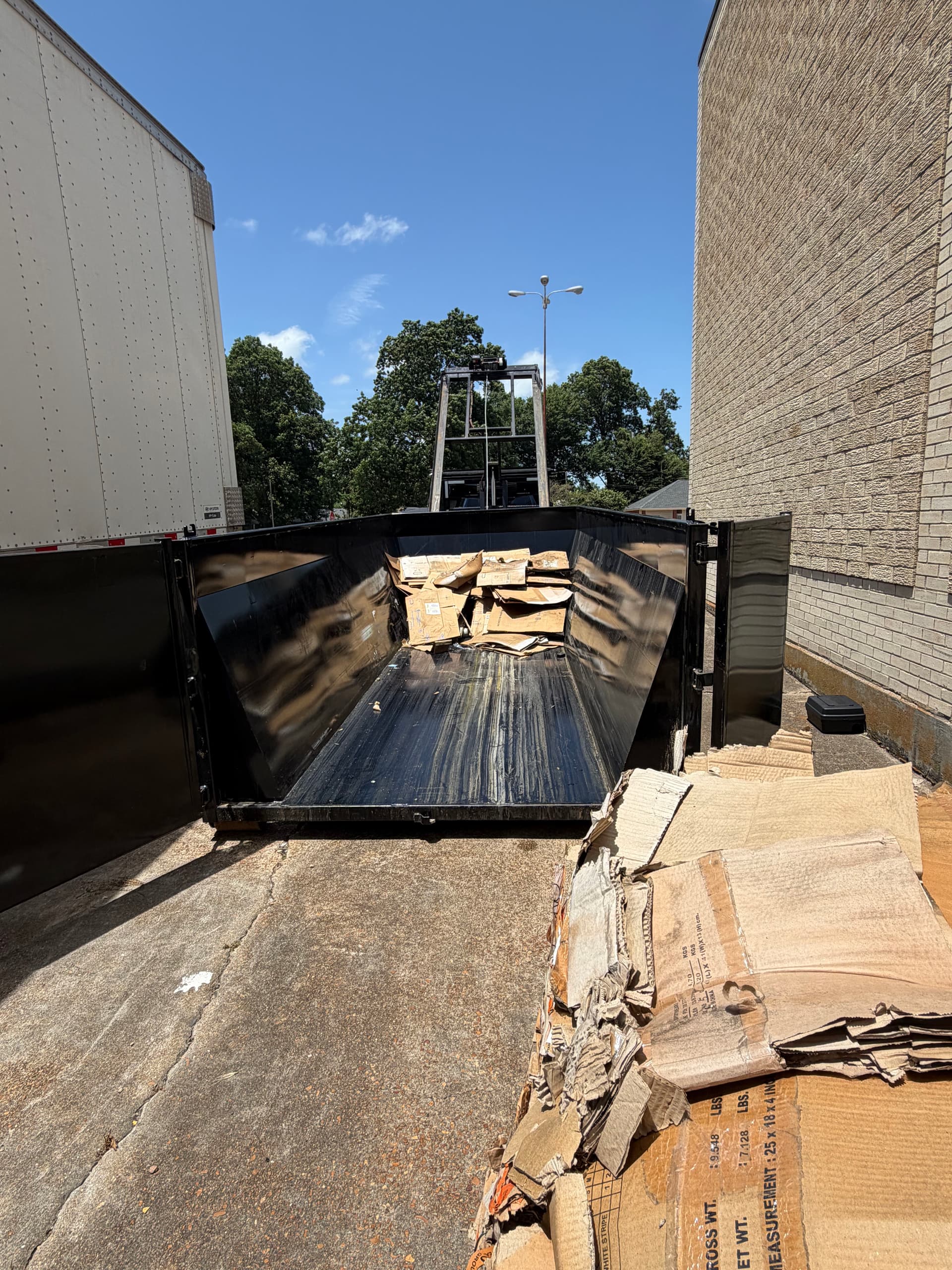 Gallery photos for Cardboard Bale Removal for a Local Business in Greenville MS: Image #2