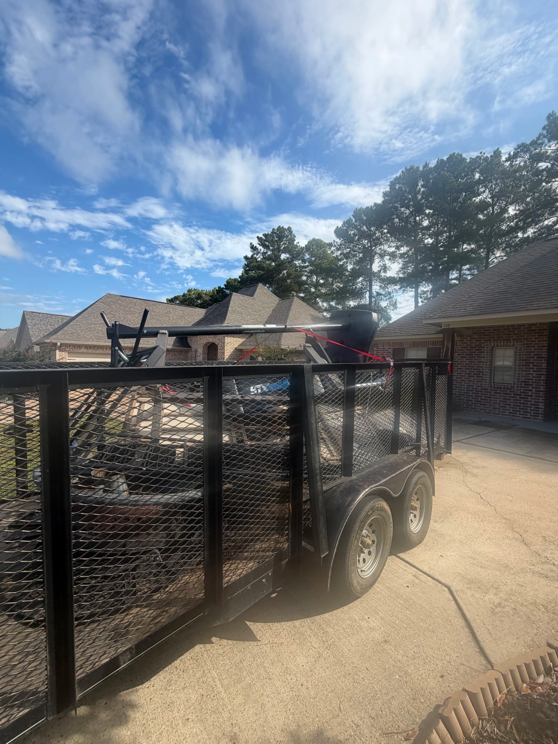 Gallery photos for Old Basketball Goal Hauled Off a Brandon MS Driveway: Image #1
