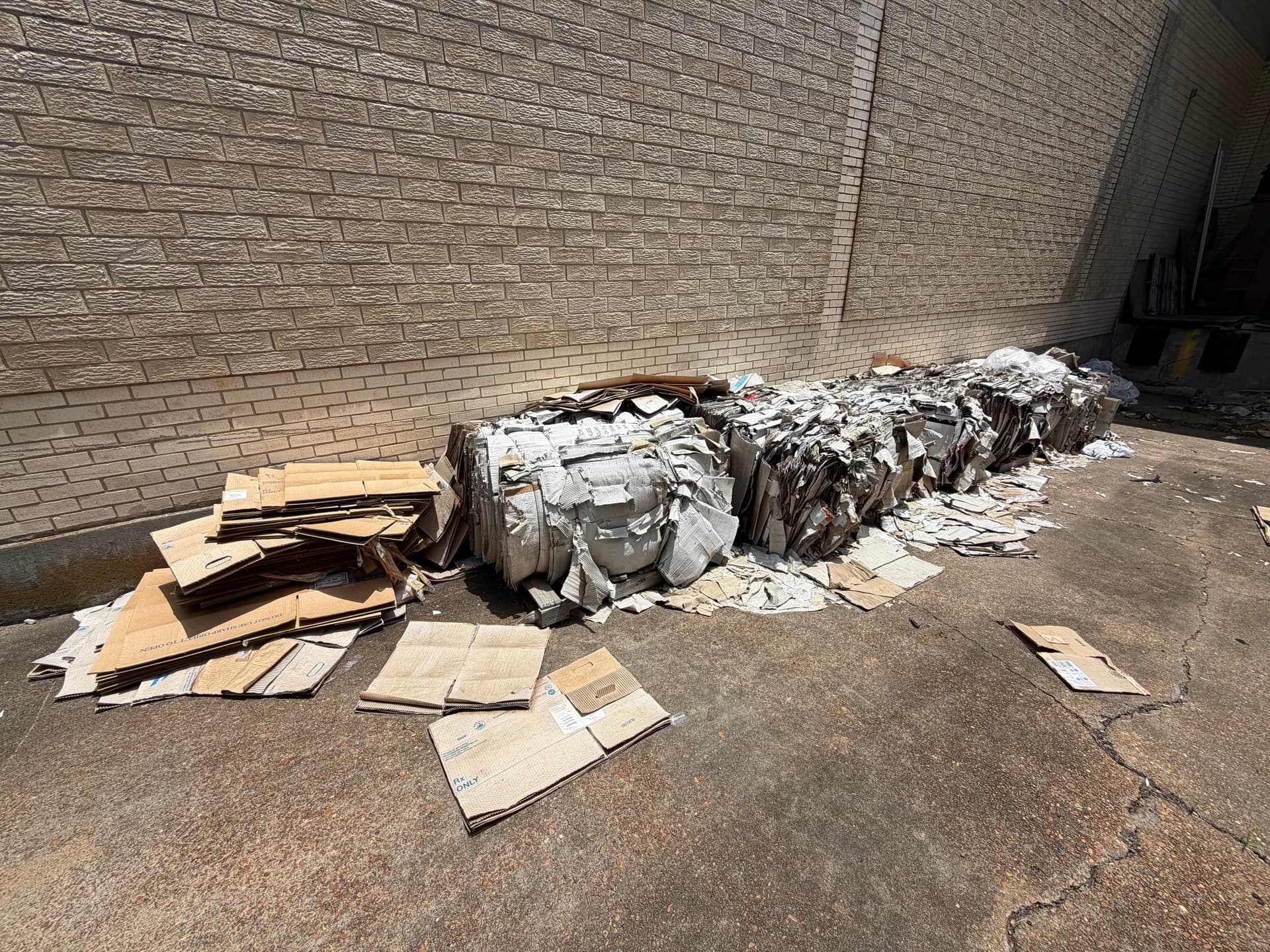 Cardboard Bale Removal for a Local Business in Greenville MS image