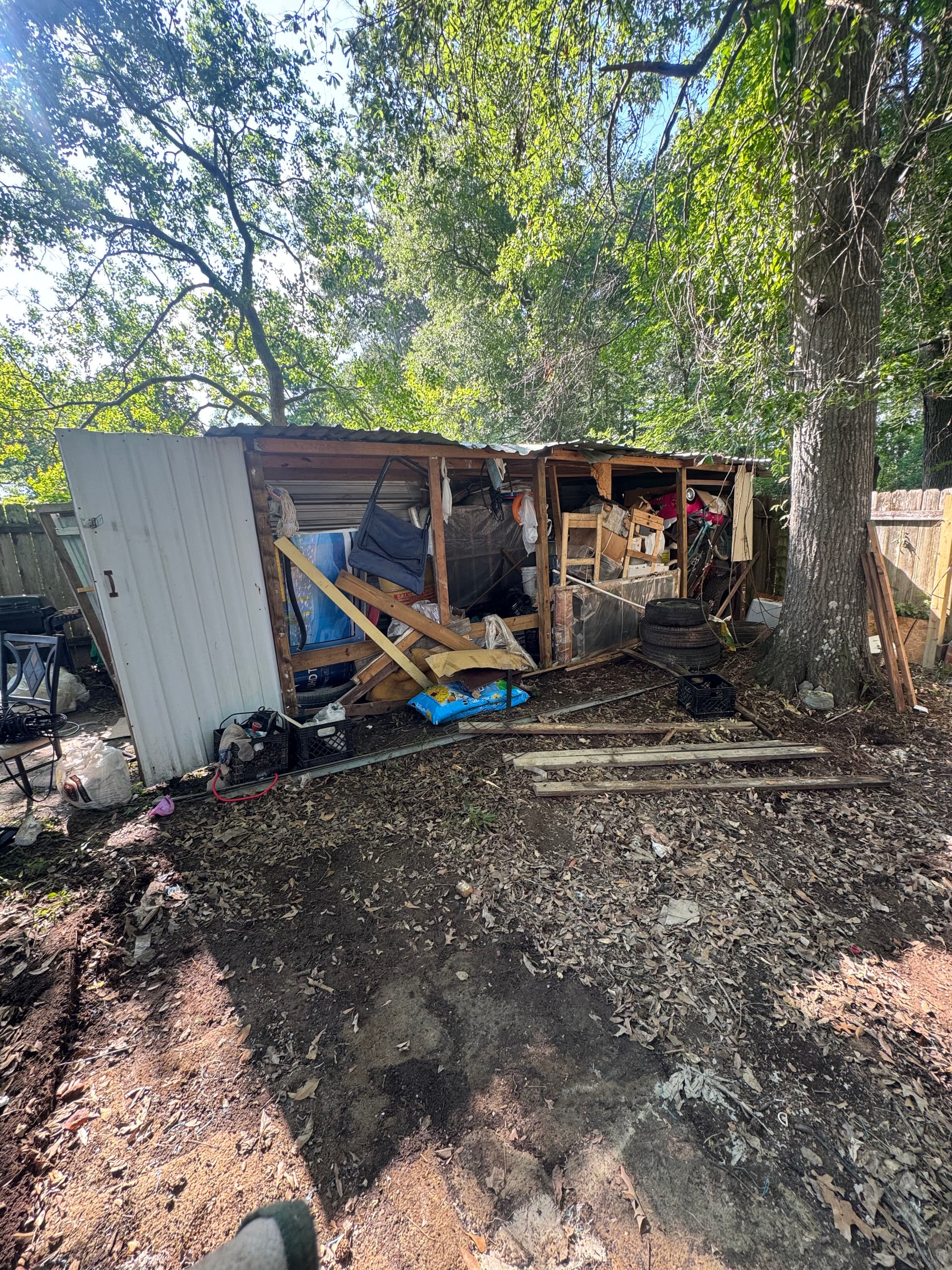 Gallery photos for Shed Demolition and Full Backyard Cleanup in Flowood MS: Image #1