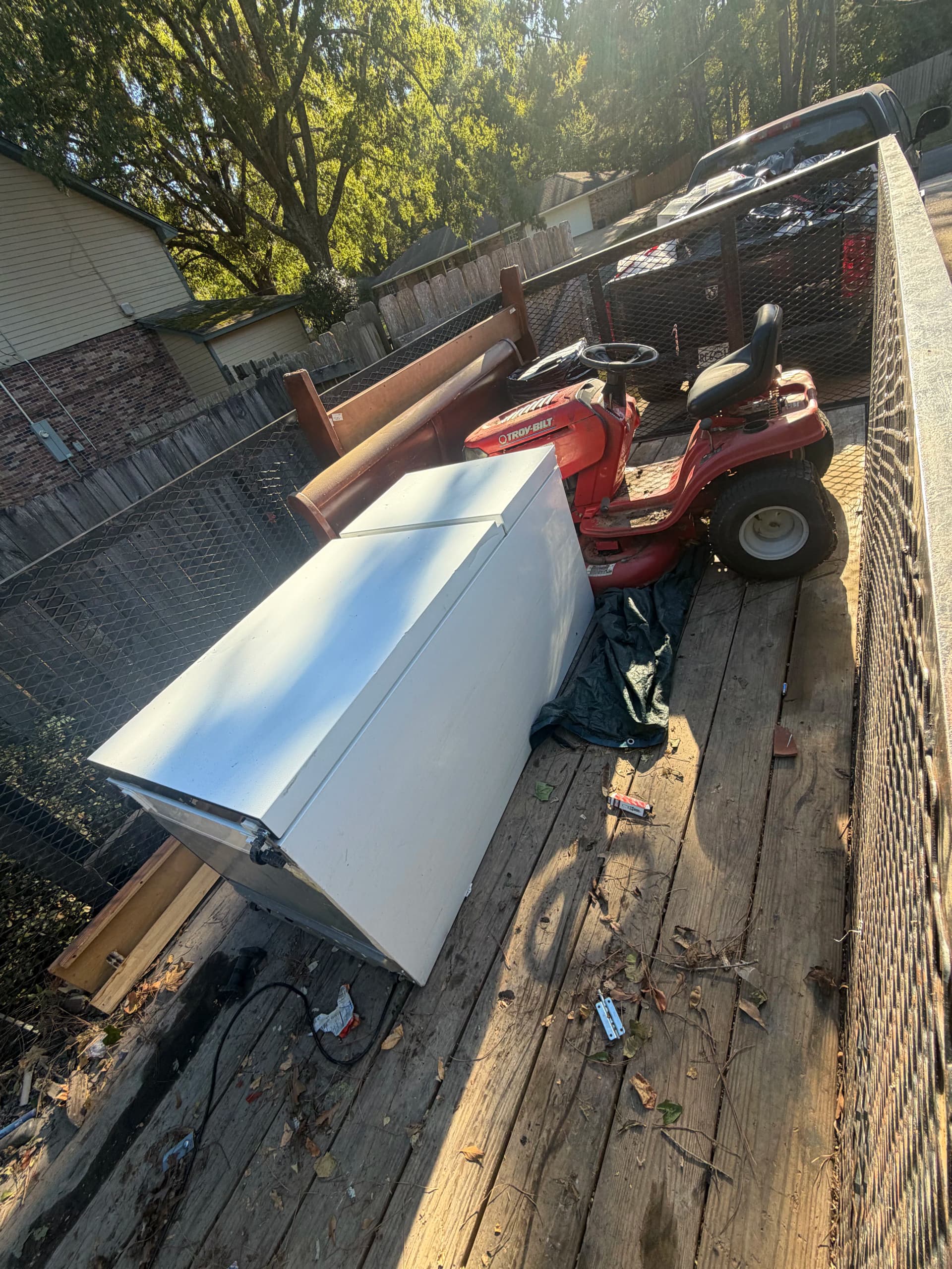 Gallery photos for Riding Mower, Chest Freezer and Bed Frame Hauled Away in Ridgeland MS: Image #2