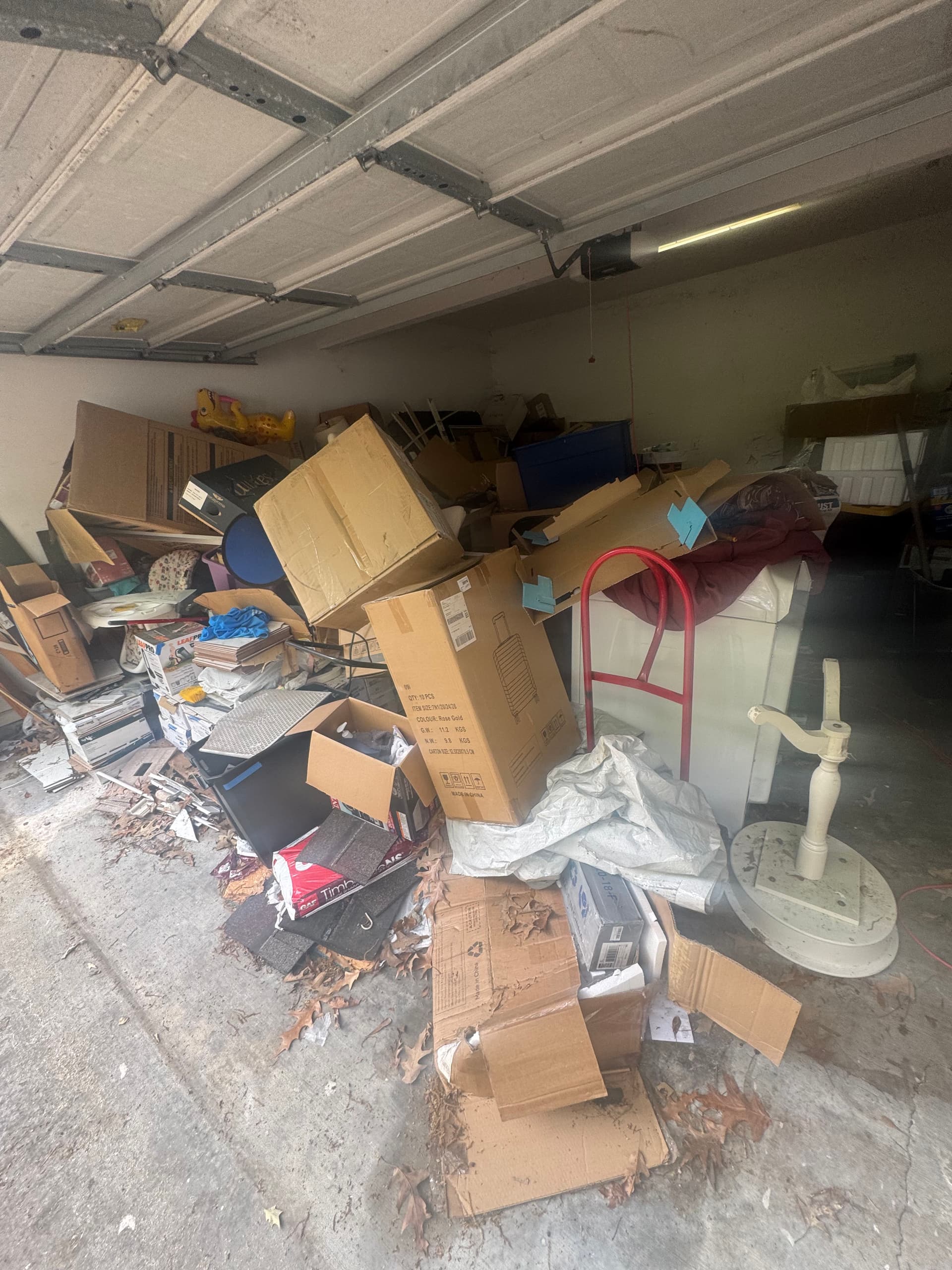 Full garage cleanout with serious junk hauled away image
