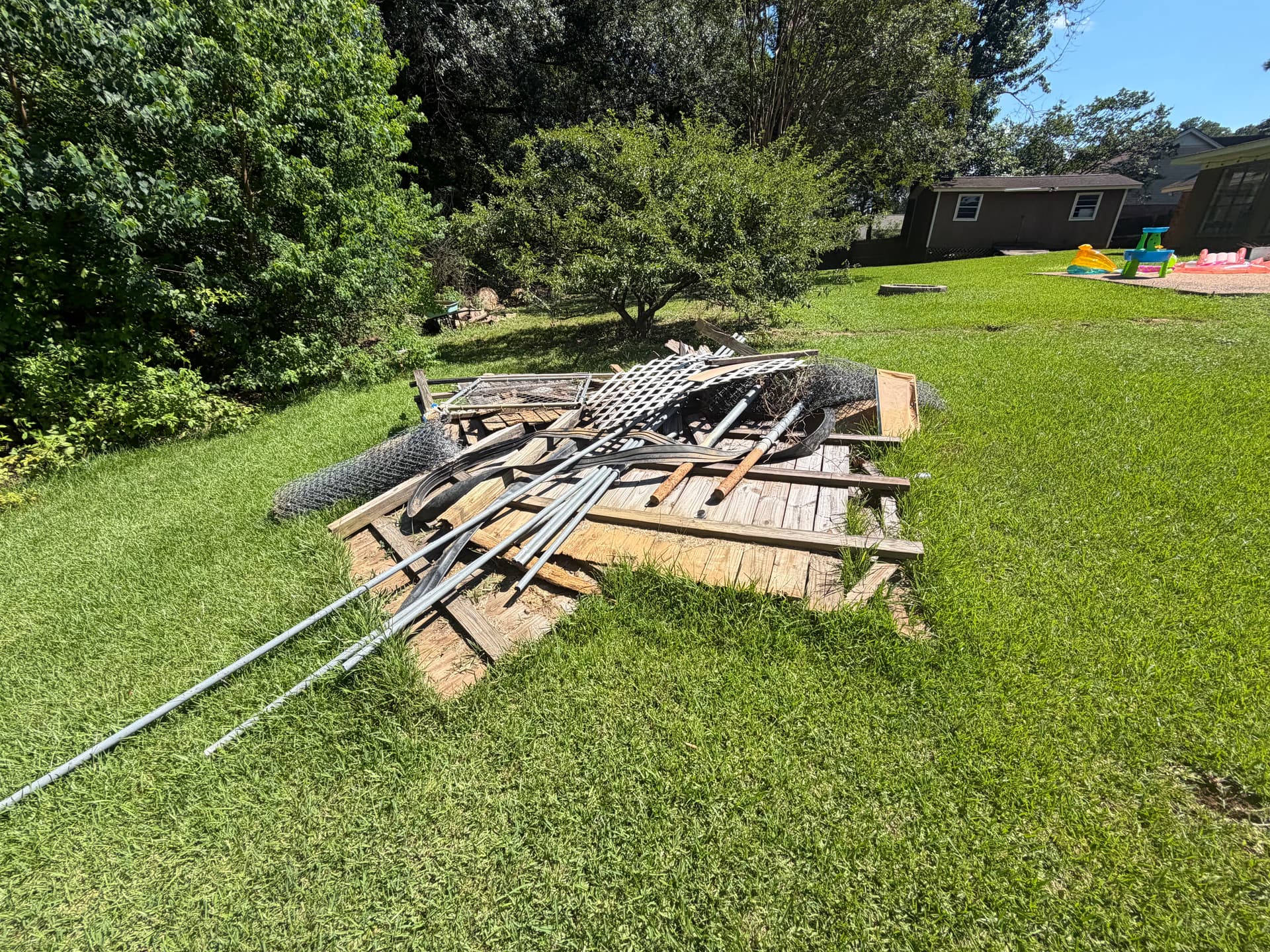 Old Fencing Materials Hauled Out in Brandon MS image