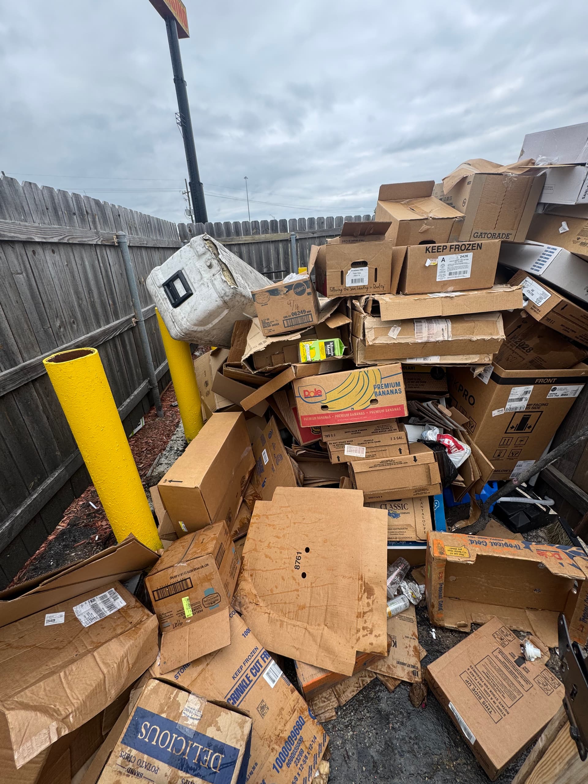 Gallery photos for Commercial Dumpster Enclosure Overflow Cleanout Done Right: Image #3