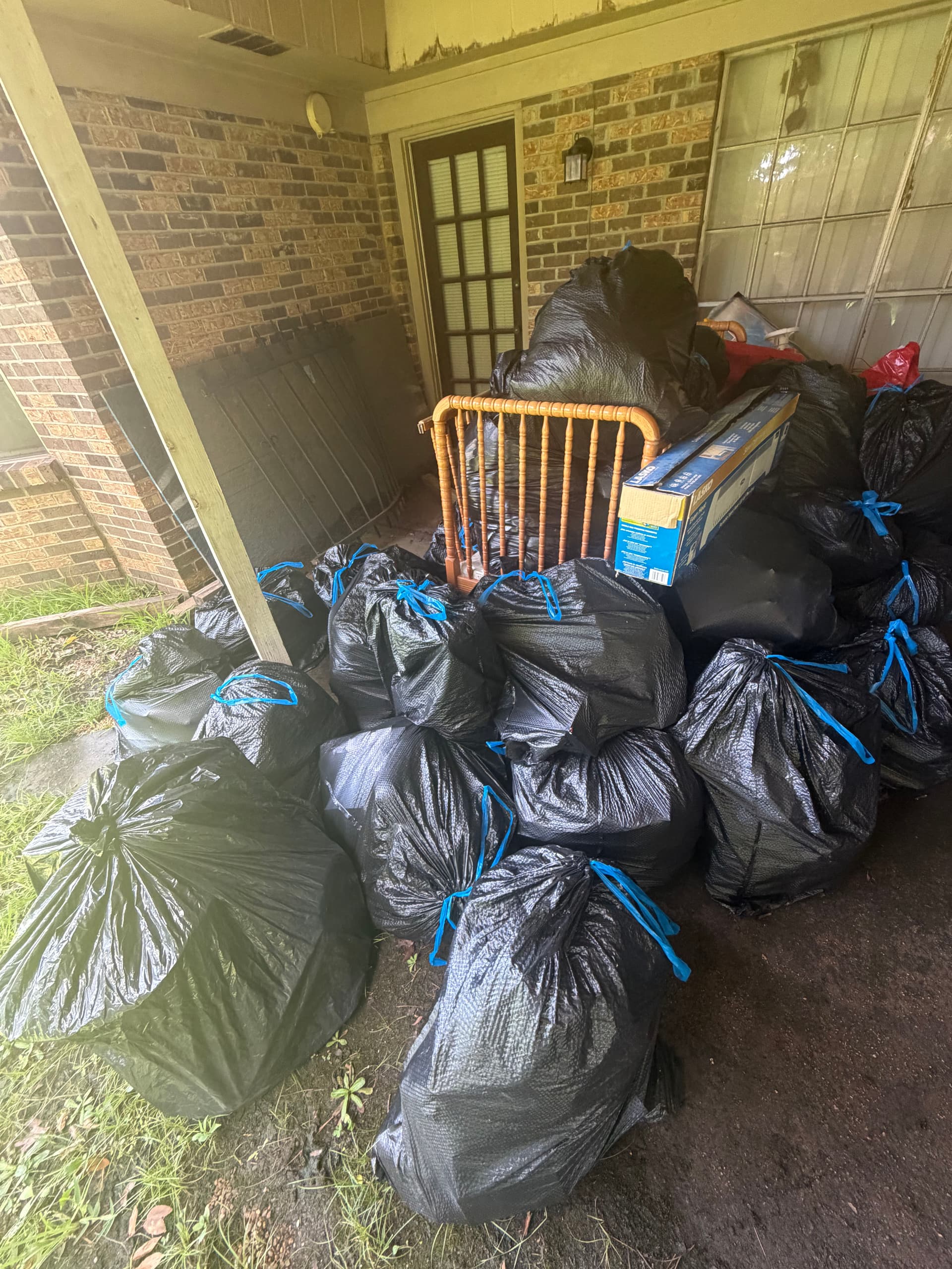 Gallery photos for Back Patio Cleanout Gets a Fresh Start in Jackson MS: Image #1
