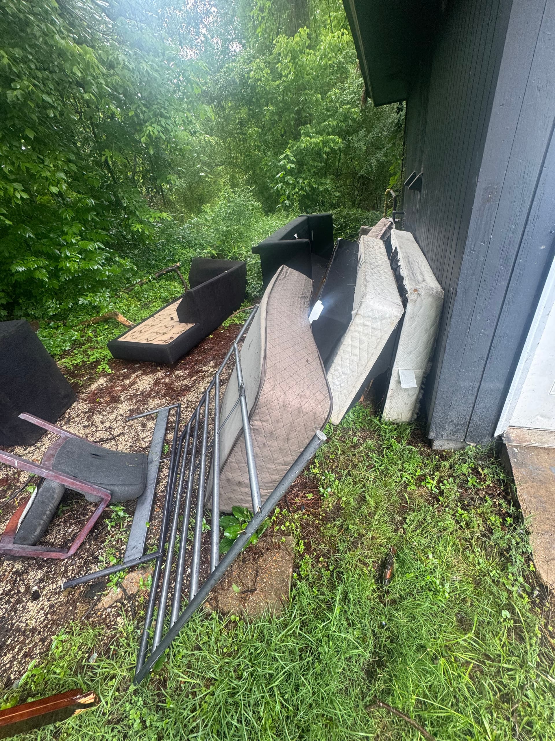 Full Exterior Property Cleanout With Bulky Furniture and Debris Removal image