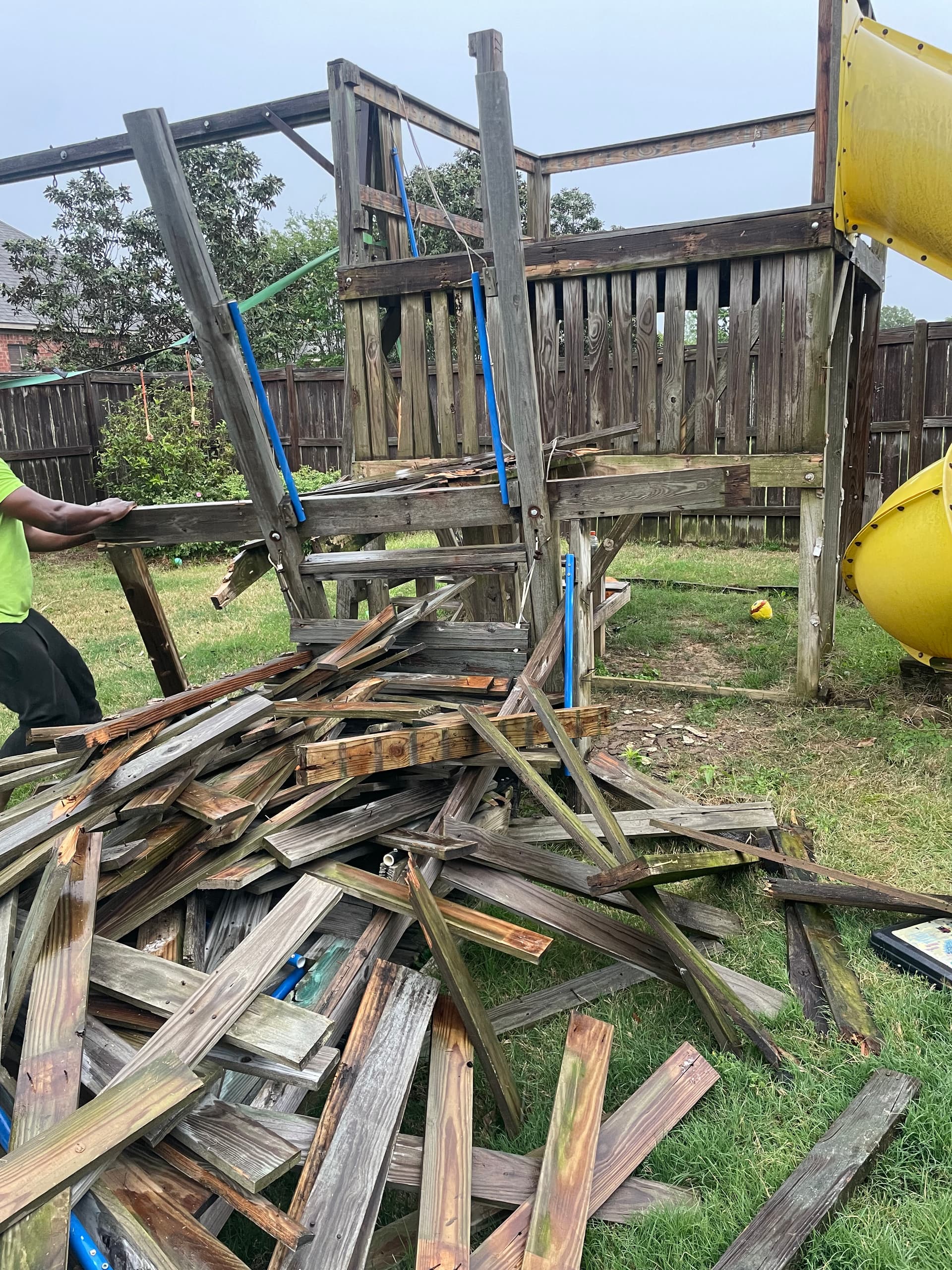 Old Backyard Playground Torn Down and Hauled Away Same Day image